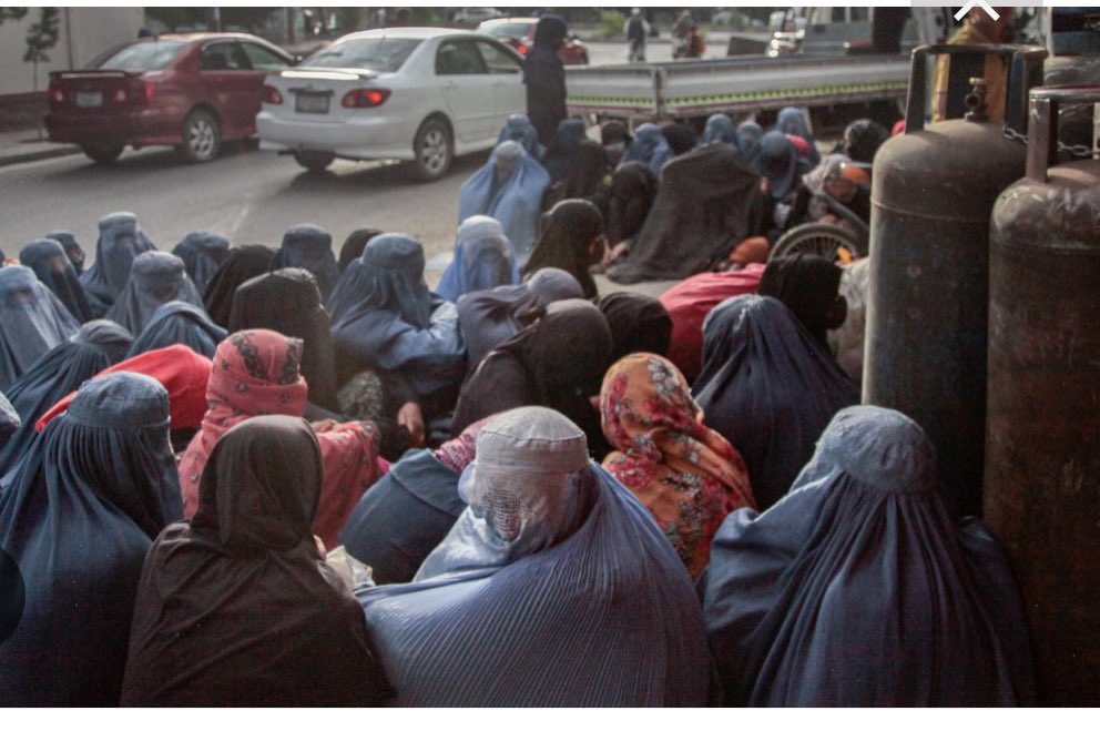 Fawziakoofi77's tweet photo. Women can’t work and have a Dignified position in the society in Afg. as it is against the self-defined /interpreted context of Taliban’s religion. But hundreds of them can queue outside bakeries to beg and that is fine.Closing women business leave them with no income.
Hypocrisy? https://t.co/3DTZEhjubF