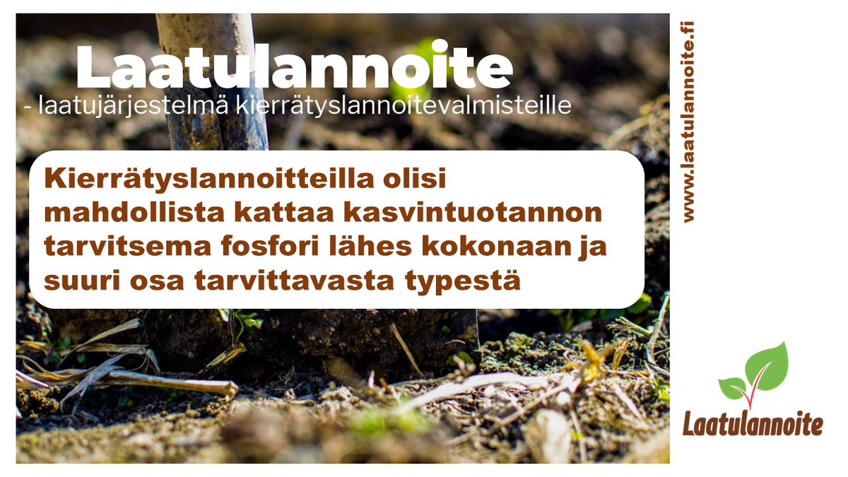 SuomenBiokierto's tweet photo. #ravinteetkiertoon #biokierto #kierrätyslannoitteet #orgaanisetlannoitteet #laatujärjestelmä #laatulannoite #kierrätysravinteet @ilmastolannoite https://t.co/sgw1qhMoIe