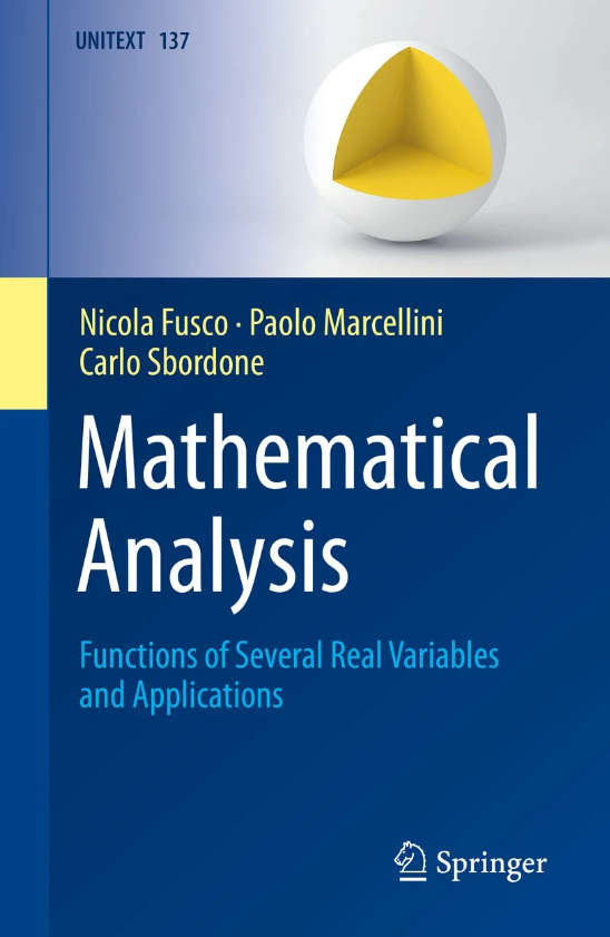 FranciFerrari07's tweet photo. New #springer #book! Nicola Fusco, Paolo Marcellini  and Carlo Sbordone. Mathematical Analysis. Functions of Several Real Variables and Applications https://t.co/rlTE0WqJJQ @SpringerMath #UNITEXT #new https://t.co/juJisRvOUe