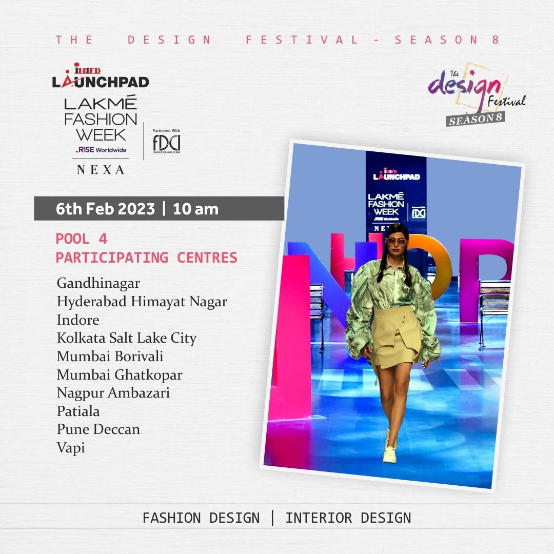 Get Ready For 'The Design Festival: Season 8' with INIFD Centres
#INIFDians are all set to showcase their creativity to the world !
#INIFDSaltlake  #INIFDKolkata #Proud2bDesigner #FashionDesignStudent #FashionDesigner #LaunchPadAtLFW #5DaysOfFashion #LakmeFashionWeek #LFW