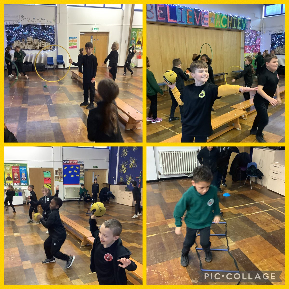 Class 8 have been practising their dodgeball skills in today’s PE lesson. We tried hard to make our throwing and catching accurate! #SJSBPE