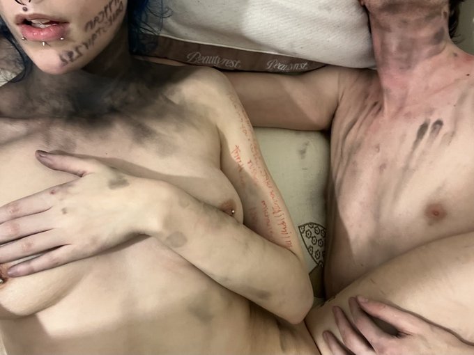 Me &amp; my love had very passionate sex to end the night and well.. my corpse paint got EVERYWHERE😅 I love<a href="/tag/pov"class="tags"><span>#pov</span></a>