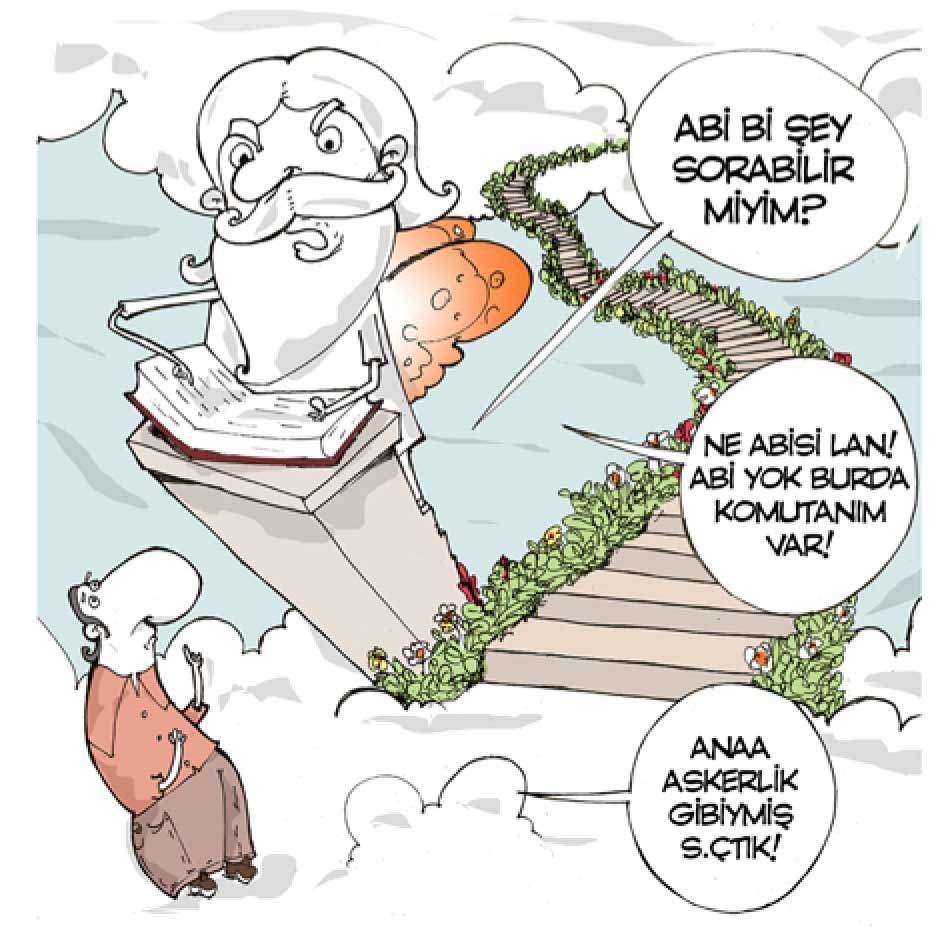 hardalistdergi's tweet image. 💬 Abi bi şey sorabilir miyim?  🗯️ Ne abisi lan? Abi yok burda komutanım var!  💬 Anaa askerlik gibiymiş s.çtık! hardalist.net/askerlik-gibiy… 
#hardalistdergi #karikatür #mizah #mizahdergisi