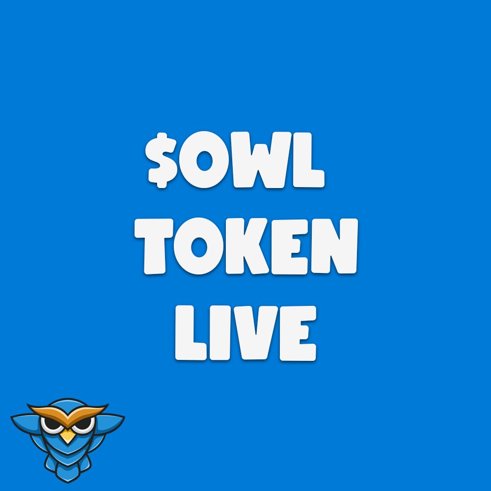 $OWL Token is now live! 🦉

Our official token ID:
BAEHRPk5PAw7YH8fmjka9DvQgyromgbntQwaZ1AMfXWr

You can now swap on Raydium:
raydium.io/swap?inputCurr…

Massive $OWL Airdrop - only for the first 10,000 submissions:
forms.gle/XGGhXnWbw2ugtn…

HOO HOO 🦉
#OWL