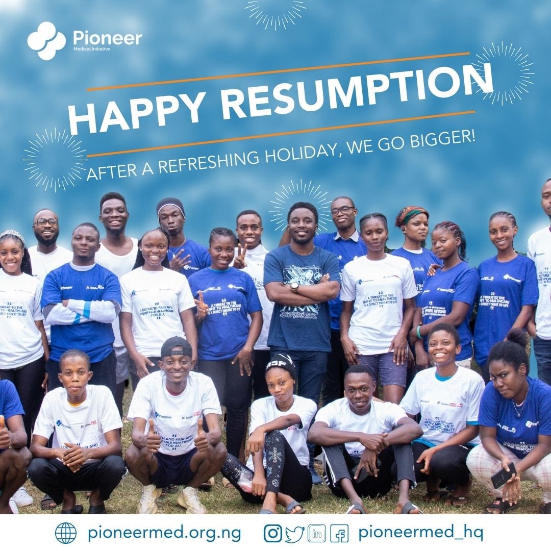 Shout out to us all from Pioneer Medical Initiative.
Let's do it better together this year!