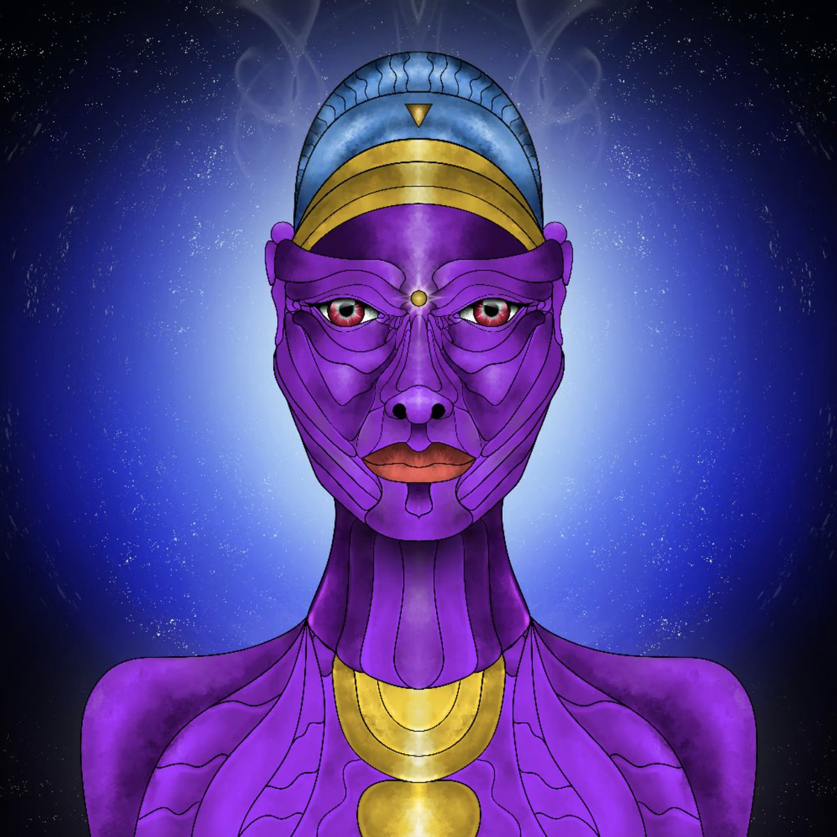 artby_tea's tweet photo. @hazyartworks first nft 🍄 Organica Passengers 💜 https://t.co/pjZXhIh1BE