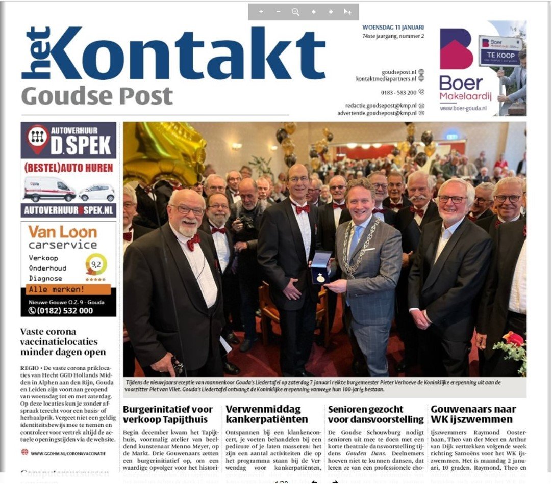 Bam, gewoon op de voorpagina