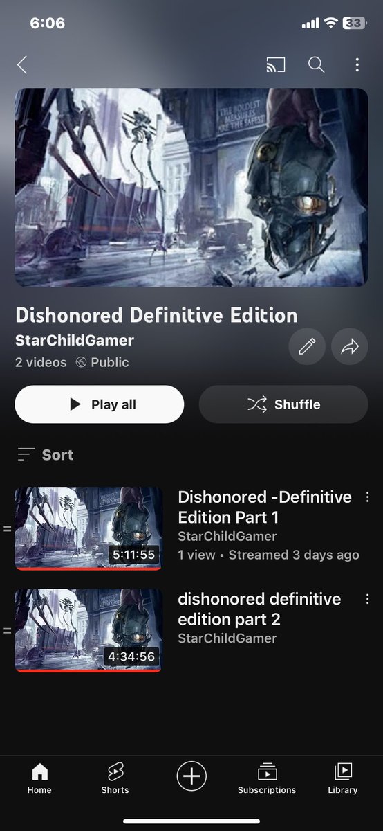 StarChildGamer's tweet photo. A playlist of dishonored has been created on my YouTube. https://t.co/sSuCzQaqbo #gamergirl #gamer #Dishonored #Gameplay #youtubegaming #youtubeplaylist #PS5 #gamerequest https://t.co/t00VF8aGK7