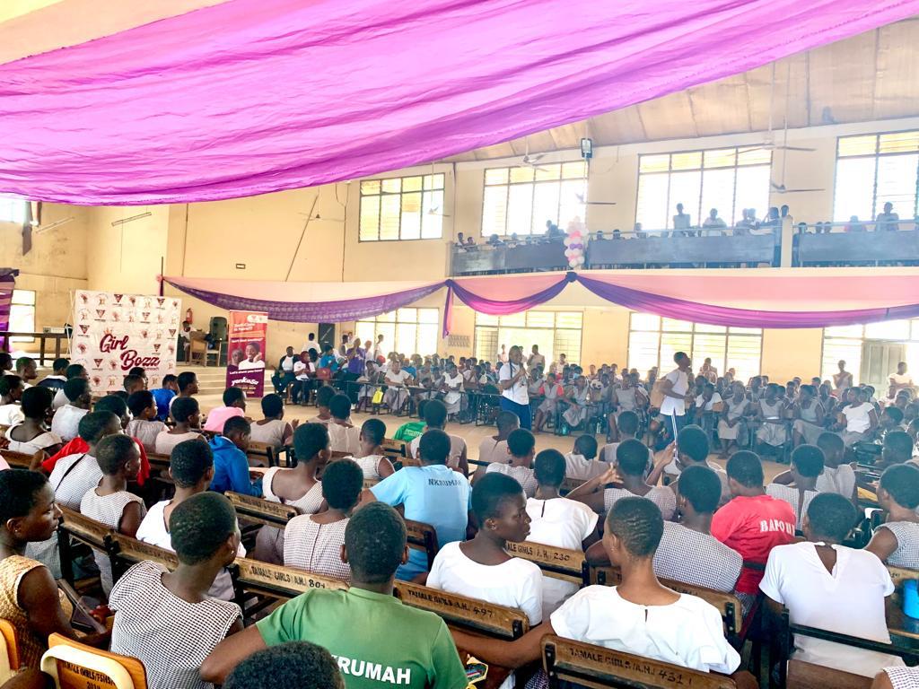 IddrisuAliu3's tweet photo. It is our mandate @PPAGGhana &amp; @YAMghana to create safe space for young people to express freely their #SRHR and daily challenges. Over 600 young girls pass through our edutainment GirlBozz 💪outreach at the Tamale Girls SHS for SRHR info, counseling and mentorship. @YW_PPAG https://t.co/q8iXnrQchb