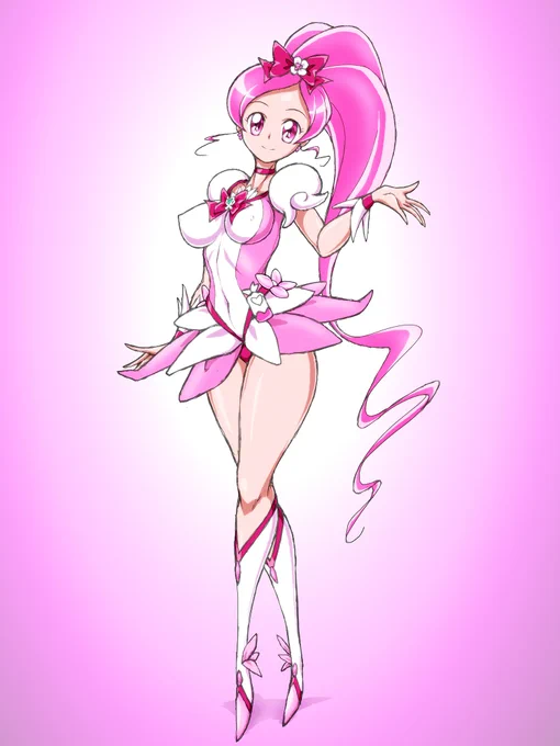 コミッションで描いたキュアブロッサムなど。
ハートキャッチのコスチュームは歴代キュアの中でもいちばん好きです 