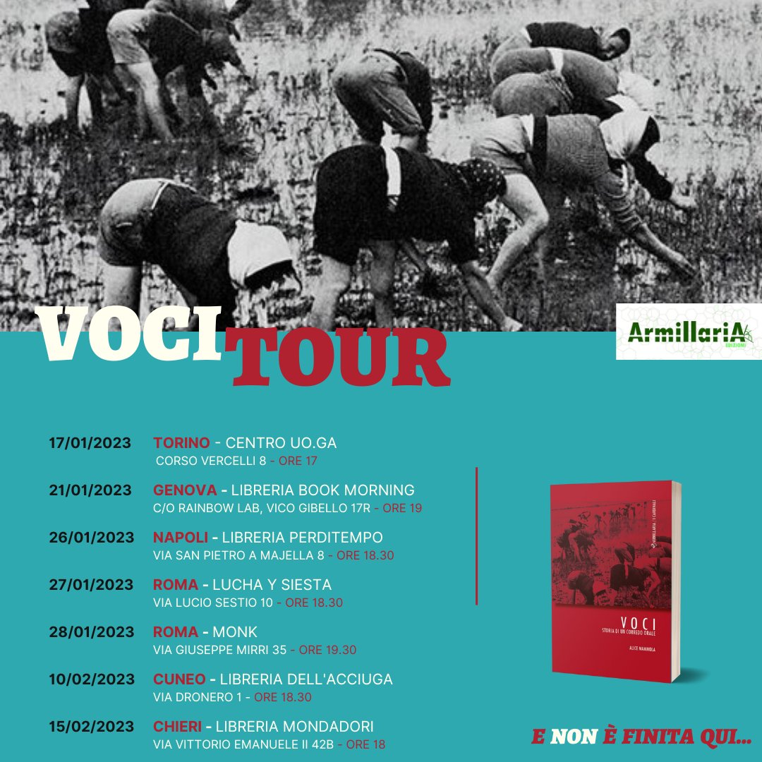 ArmillariaEd's tweet photo. Arriva il VOCI Tour, parte prima + almanacco Gente che legge - https://t.co/9aWQjrsLvQ https://t.co/cPbqocBxq9