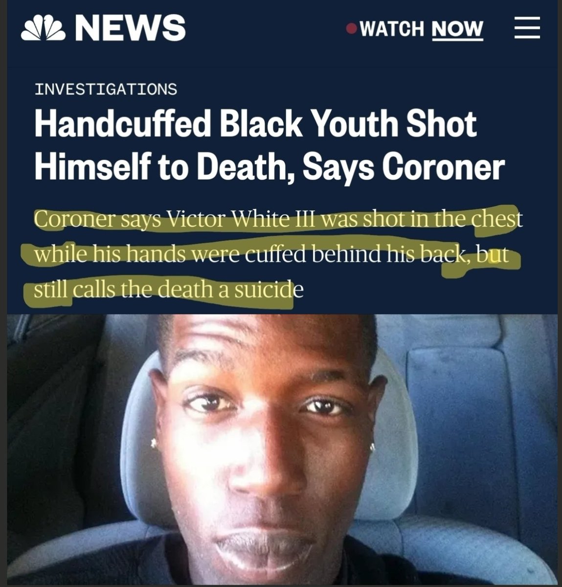 Bill chapman on twitter rt jbrisenio411 victorwhite was handcuffed