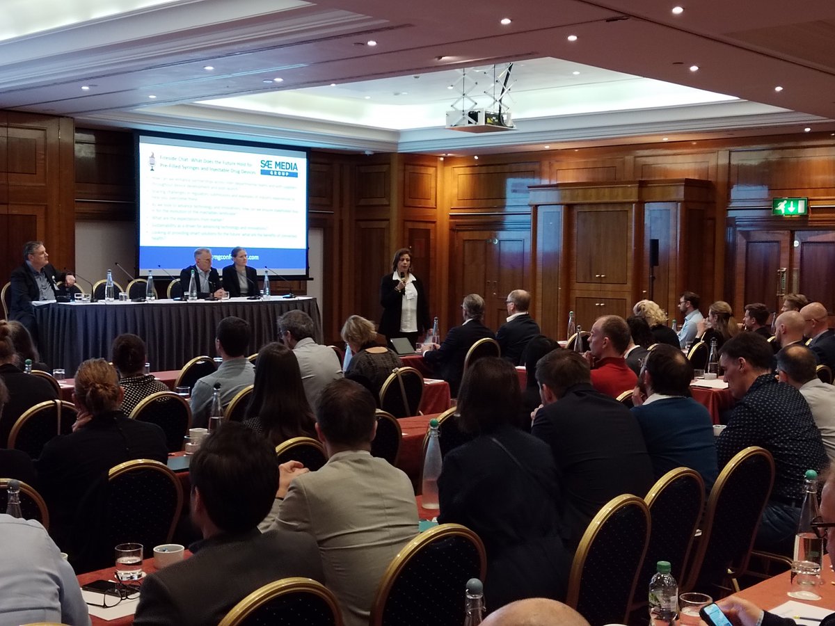 SAEMGPharma's tweet image. Great 1st Panel Discussion of the day at the Pre-Filled Syringes and Drug Devices Conference taking place at the Copthorne Tara Hotel London Kensington.

The panel discussion is entitled "What does the Future Hold for the Pre-filled syringes and injectable drug devices" #PFSUK