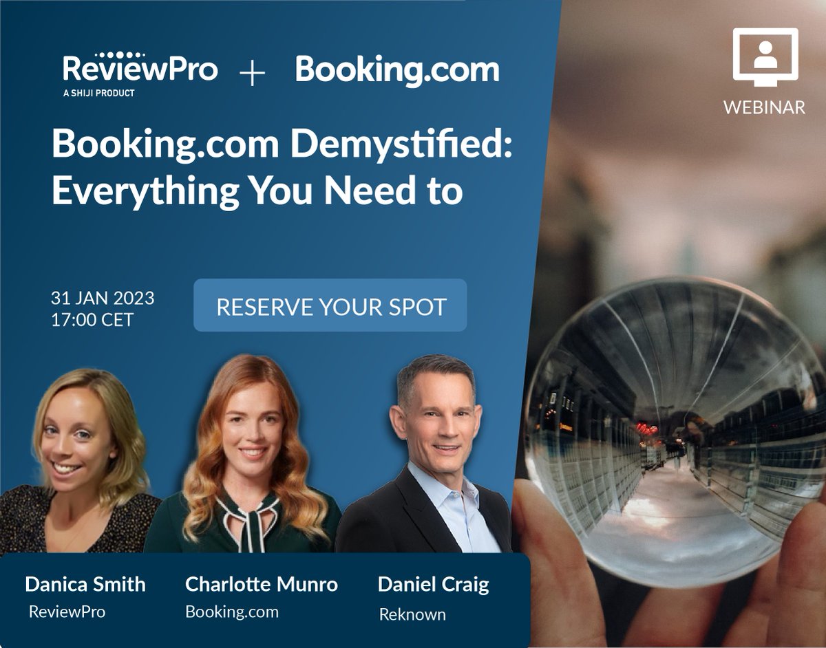 How does <a href="/bookingcom/">Booking.com</a>’s guest review and scoring system work? How do review scores affect hotel search rankings and traveler purchase behavior? What are some strategies for improving review scores? Find out here:
us06web.zoom.us/webinar/regist…

#reviewpro #bookingcom