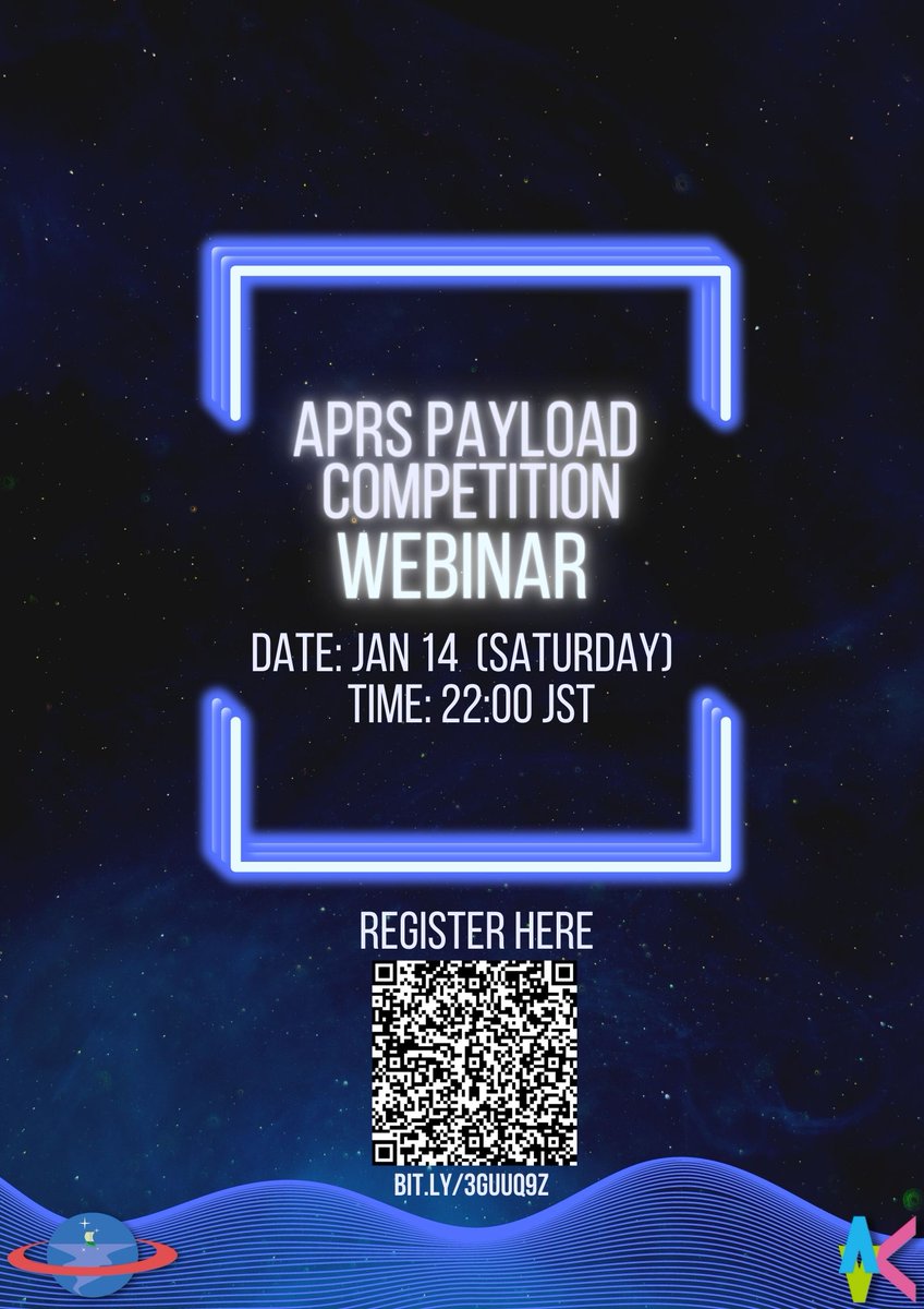 BIRDSXKyutech's tweet photo. Registration of our first webinar for APRS satellite payload mission is open!
https://t.co/K2TM3Ml24e
Date - January 14, 2023
Time - 22:00 JST
Host - Kyushu Institute of Technology https://t.co/V1UOez6F8z
