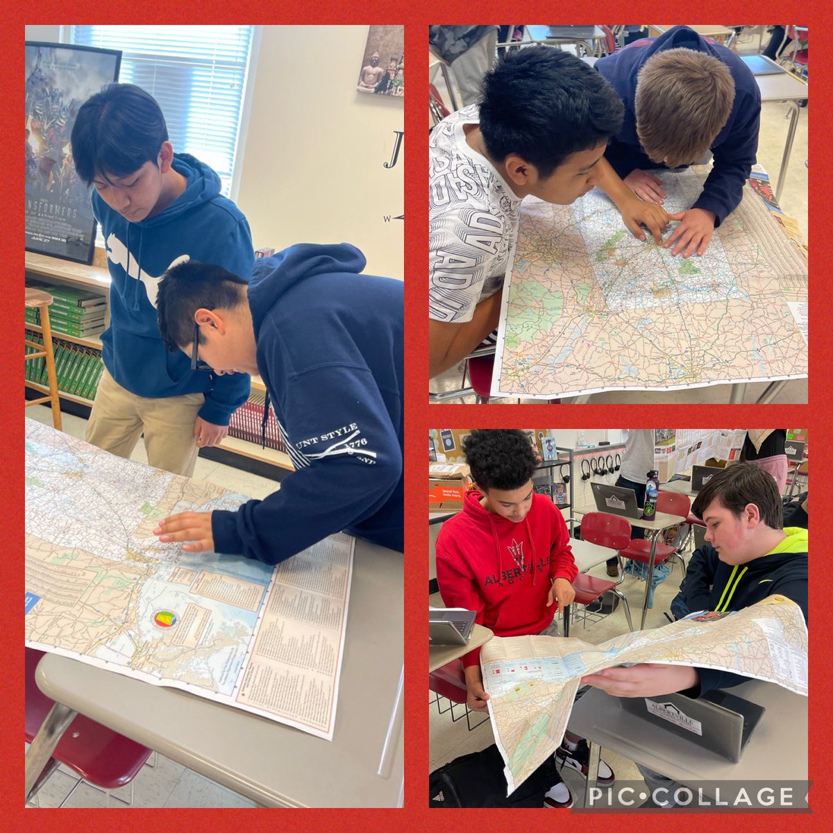 AMSMillerSS's tweet photo. Teaching them how to read a road map and plan a road trip without using GPS.  @AMSAggies @AvilleCityBOE https://t.co/bsfVimvDRh