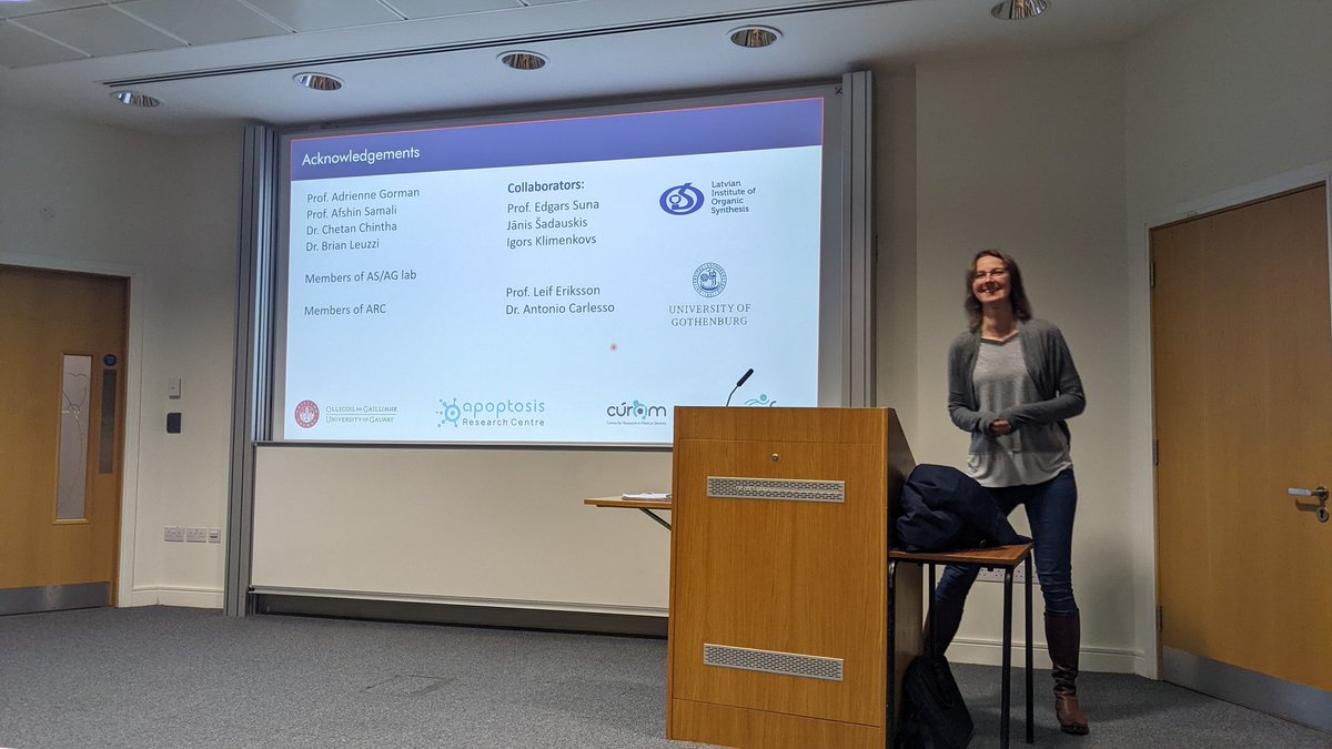 ARC_UniOfGalway's tweet photo. Today our first #ARCtalk of 2023 was delivered by @MnichKatarzyna who spoke about the development of IRE1 inhibitors π Looking forward to many more exciting science talks in 2023!! https://t.co/doisMuPZC0