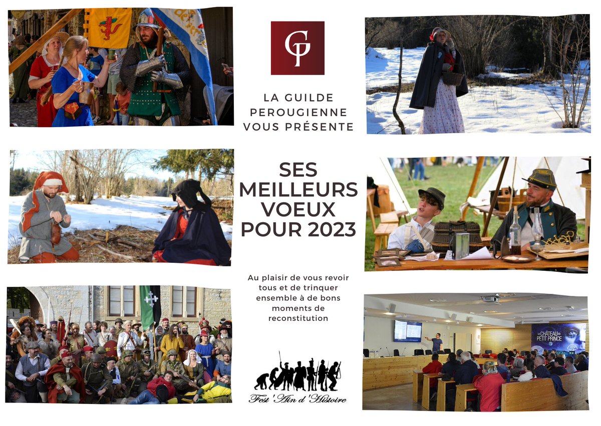 GuildePerouges's tweet image. La Guilde vous souhaite une belle année 2023, pleine de fêtes et d'événements historiques !