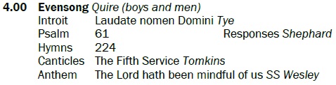 StACathChoirs's tweet photo. The Cathedral Choir sings Evensong at 4pm including music by #ThomasTomkins and #SSWesley. All are welcome to attend. https://t.co/qVDdu7gPVk