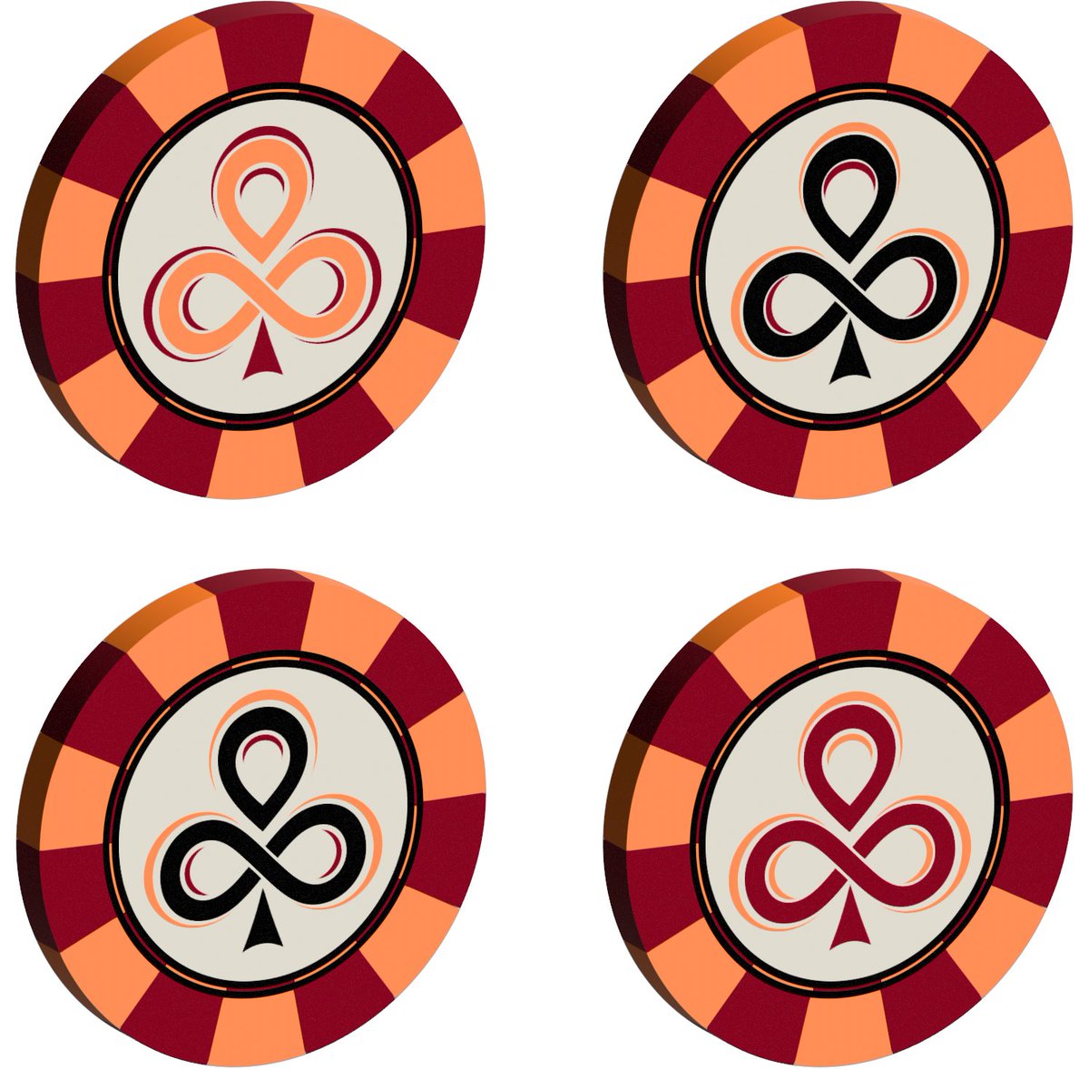 Myrdwin's tweet photo. 🎲 Tentative de logos pour les @VegasEternal en s'appuyant sur le symbole de l'infini et du trèfle, en gardant le même code couleur que le logo actuel.

🎲 Attempted logos for @VegasEternal based on the infinity and clover symbol, keeping the same color code as the current logo. https://t.co/TScRN2m7e6
