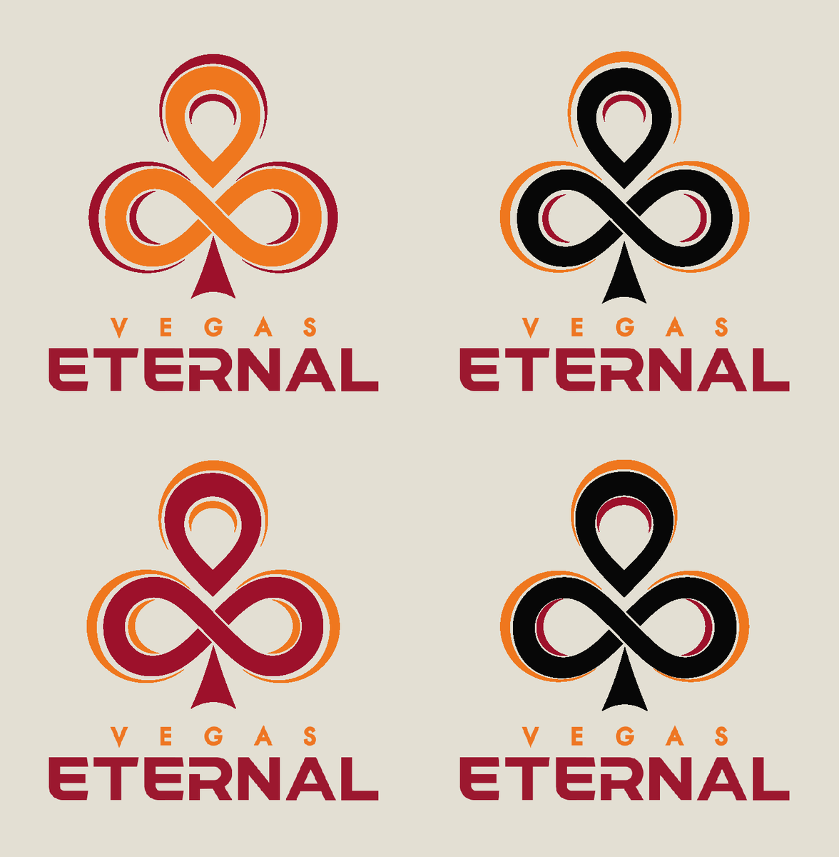 🎲 Tentative de logos pour les <a href="/VegasEternal/">Vegas Eternal</a> en s'appuyant sur le symbole de l'infini et du trèfle, en gardant le même code couleur que le logo actuel.

🎲 Attempted logos for <a href="/VegasEternal/">Vegas Eternal</a> based on the infinity and clover symbol, keeping the same color code as the current logo.