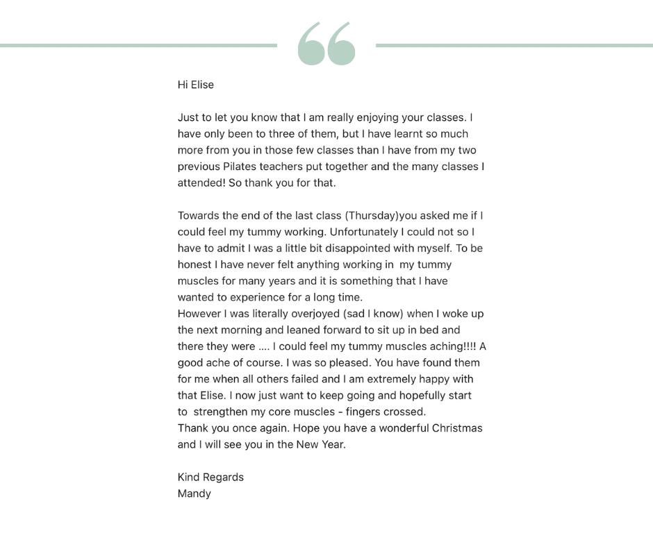 physioelise's tweet photo. 𝙉𝙚𝙬 𝘾𝙡𝙞𝙚𝙣𝙩 𝙏𝙚𝙨𝙩𝙞𝙢𝙤𝙣𝙞𝙖𝙡 🥰 

So so grateful to receive Mandy’s kind words before Christmas 🙏 they made my day 🥰

#physio #physiotherapy #physioledpilates #pilates #harrogate #matpilates 

https://t.co/nTvkZAhtMs https://t.co/ewabZdJO7v