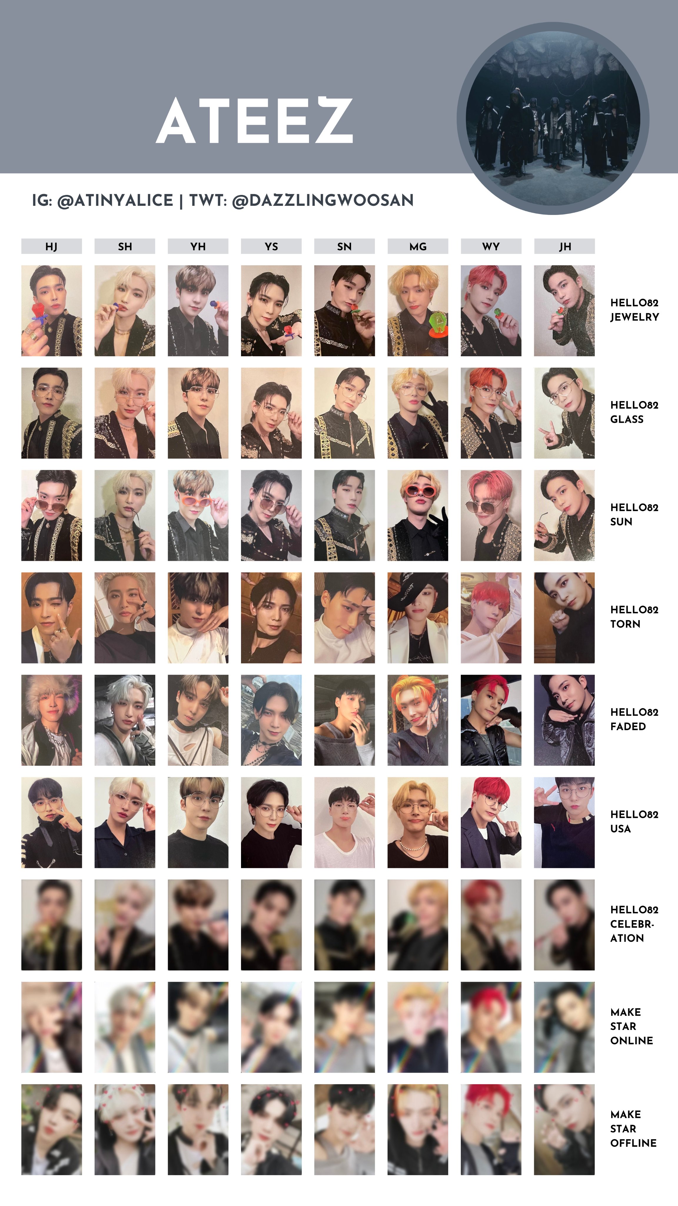 Hong Joong Official Photocard Ateez Spin Off : From The
