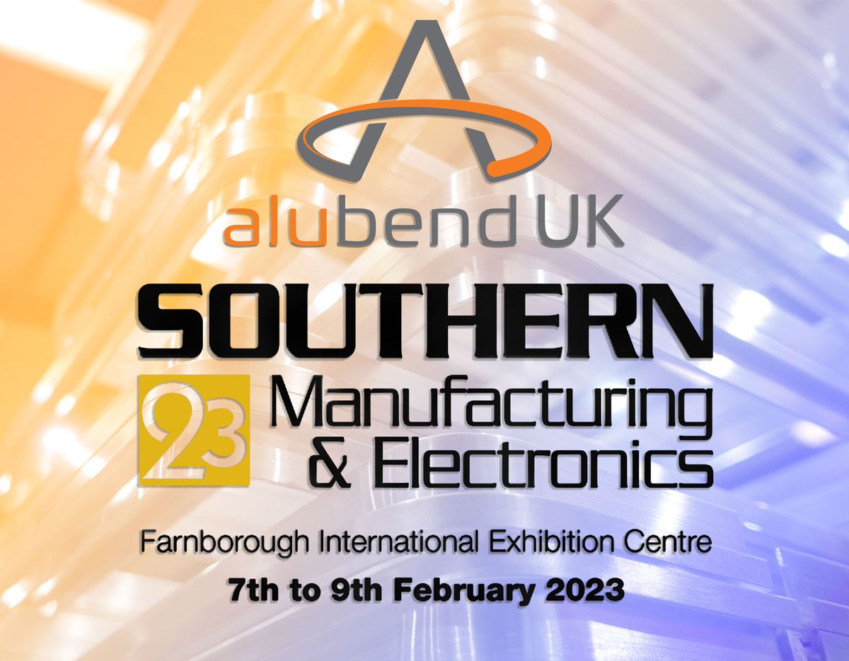 From the 7th to the 9th of February, we will be showing at the Southern Manufacturing and Electronics Show, Stand No: M230. 

Find out more on our website

See you there!

alubend-uk-limited.odoo.com/r/yzS