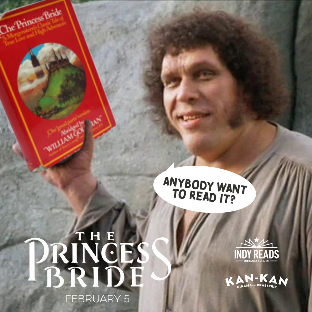 KanKanCinema's tweet image. We had so much fun with y'all for SENSE &amp;amp; SENSIBILITY, let's keep this ship a-rockin' with THE PRINCESS BRIDE on February 5 with @indyreads! Same setup: free book club at 4 p.m., not-free movie at 5 p.m.—come to either or both, as you wiiiiiiiiiiiiiiiiish

kankanindy.com/films-events