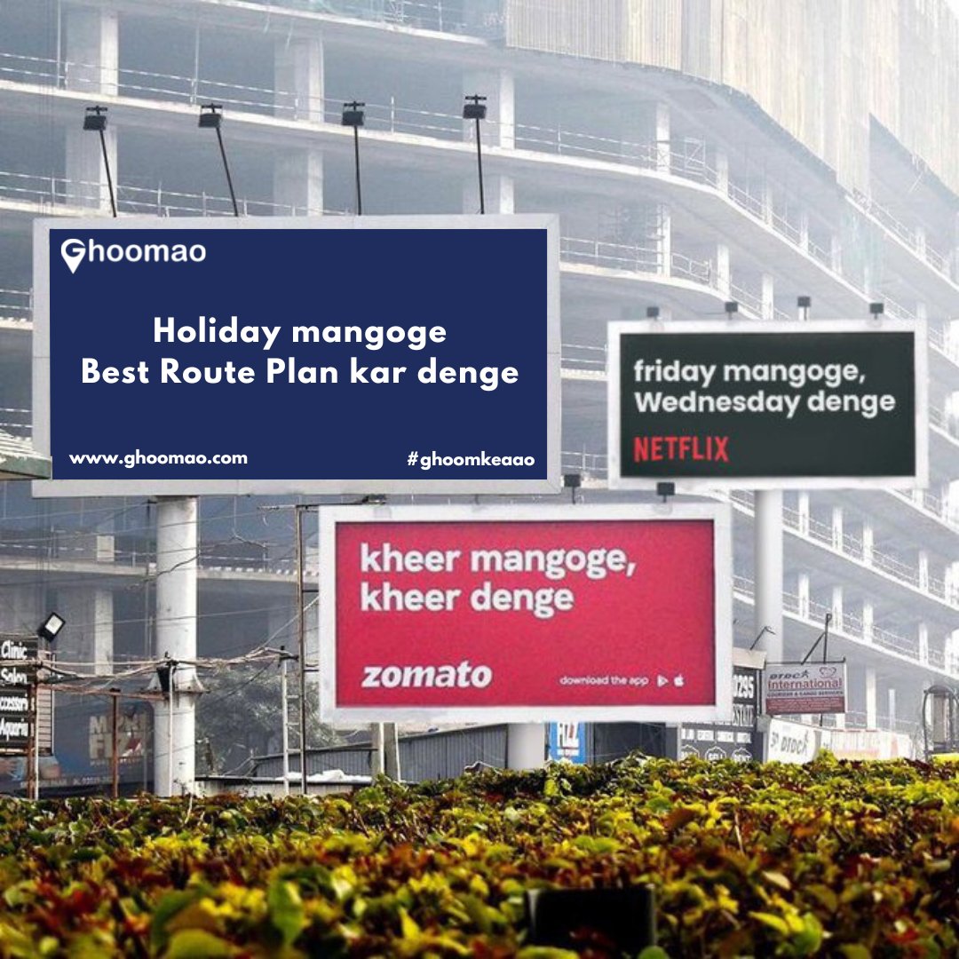 ghoomao's tweet photo. Your search ends here! 
Ghoomao is the one stop solution for your route planning. https://t.co/M4nND2UEWf
#ghoomao #ghoomaoindia #ghoomkeaao #multimode #BudgetFriendly #grouptravel #bookings #routeplanner #exploreindia #travelagency #memes #trendingmemes #memeoftheday #funnymemes https://t.co/1TLn5z3uvy
