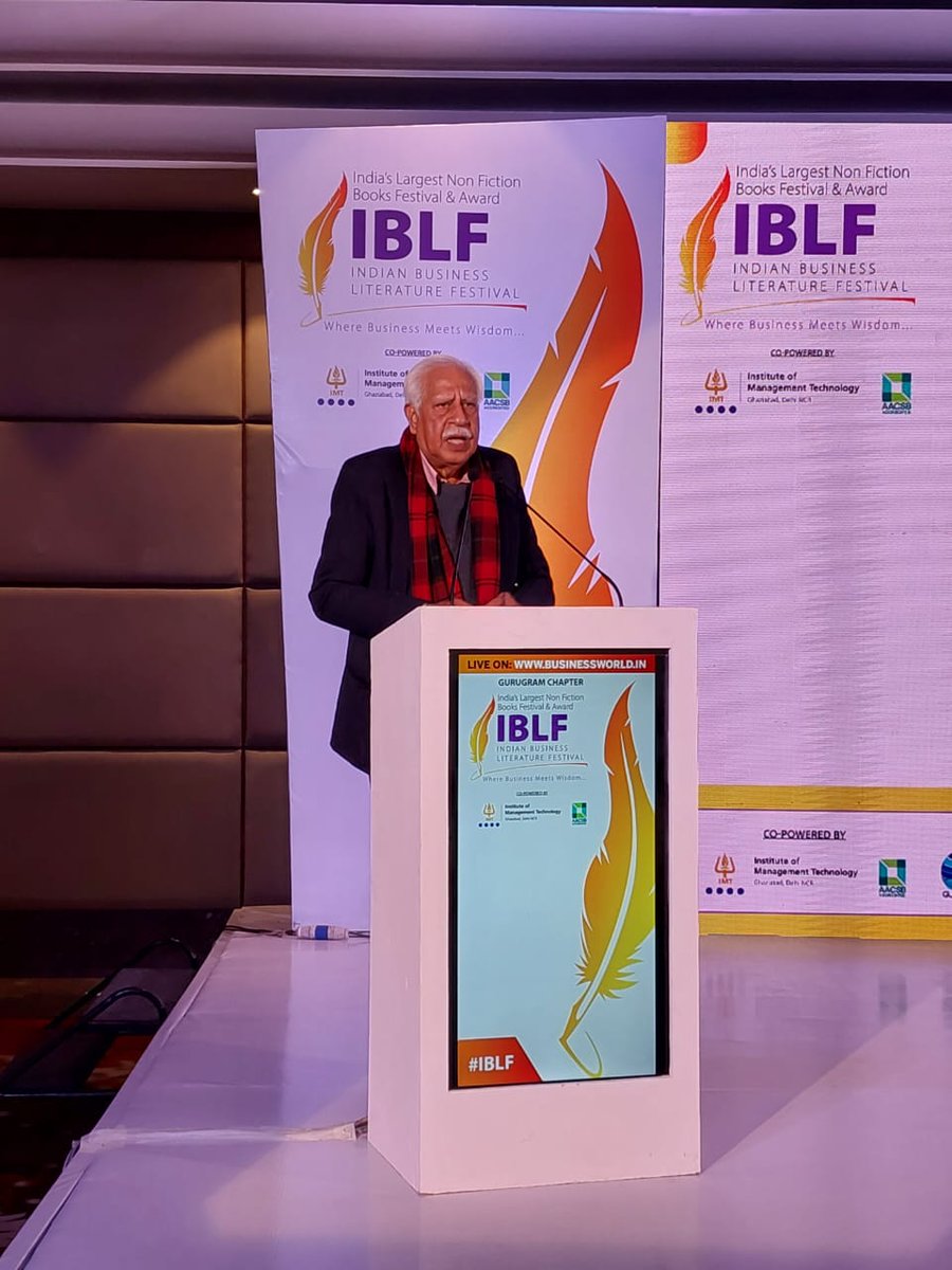 BWBusinessworld's tweet photo. "The next few years are not only going to be turbulent for us, but also for the world," says Jayadev Ranade, President of the Centre for China Analysis and Strategy at 4th Edition of the Indian Business Literature Festival #IBLF #GurugramChapter

Join on: https://t.co/oVZcEoypJY https://t.co/3SmZAn7Jvo