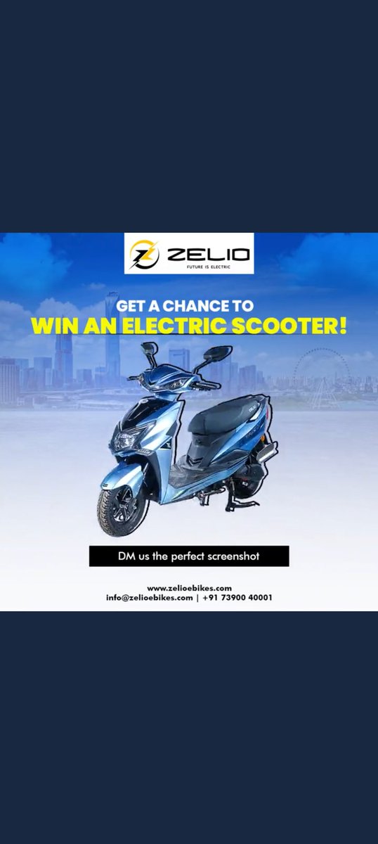 TheSparkleGurl's tweet photo. @zelioebikes My Screenshot.
#ElectricScooty #electricvehiclesindia #electricvehiclesonly #evehicleindia #EVContest #contestalertindia #zelioebikes
@zelioebikes https://t.co/CuZMLOlbNZ