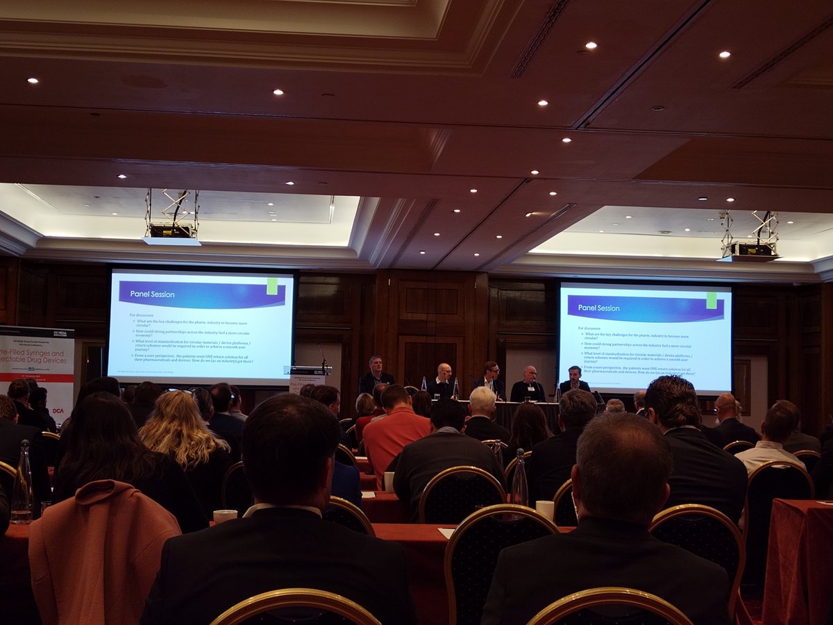 SAEMGPharma's tweet image. Now Just before lunch here at the Pre Filled Syringes and Injectable Drug Devices Conference we have our 2nd Panel Discussion entitled: "Collaborating to advance sustainability in the pharmaceutical industry"

#PFSUK