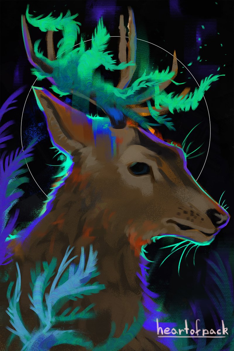 「deer study turned cosmic 」|Nikki ✨のイラスト