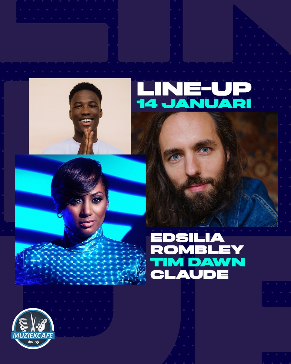 We hebben weer een heerlijke line-up voor komend weekend in Muziekcafé: <a href="/EdsiliaRombley/">Edsilia Rombley</a>, <a href="/timdawnband/">Tim Dawn</a> en #Claude 🔥🔥 De uitzending is gratis bij te wonen! Check voor meer informatie: radio2.nu/mc-230114 ✨