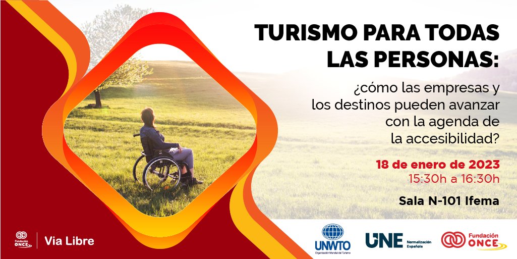 El 18 de enero participamos en <a href="/fitur_madrid/">FITUR</a> en 'Turismo para todas las personas: ¿Cómo las empresas y los destinos pueden avanzar con la agenda de la accesibilidad?'

Una apuesta por el turismo accesible.

Inscríbete en 👉 ow.ly/IUA050Mnug8
