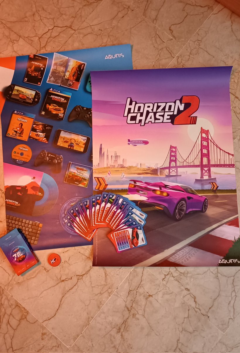 Es la primera vez que desde una empresa me envían algo en físico :) enamorado quedé, gracias a la buena gente de <a href="/HorizonChase/">Horizon Chase 2 is OUT on PlayStation and Xbox 🏁</a> me encanta que el juego de cartas sea un juego de mesa real y no solo coleccionables