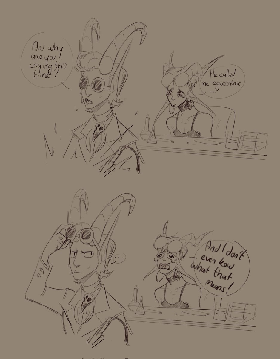 Claire_left's tweet photo. And here's Hazel, an old OC of mine that I had deleted from my story but decided to bring him back
Also Jarvil judging his stupidity https://t.co/8Wq9Mk3p4L