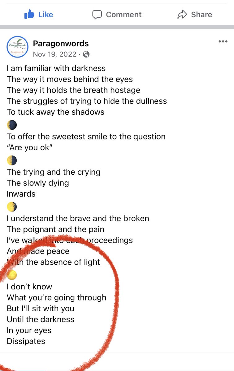 paragonwords's tweet photo. @YajBrat Honey those are my words. 
Please do not copy other poets work and post as your own. 
#plagiarism https://t.co/nEm3k9V7pq