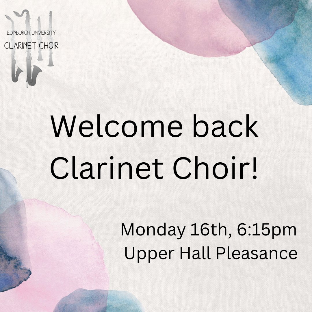 Edinburgh University Clarinet Choir (@euclarinetchoir) on Twitter photo 2023-01-11 12:49:16