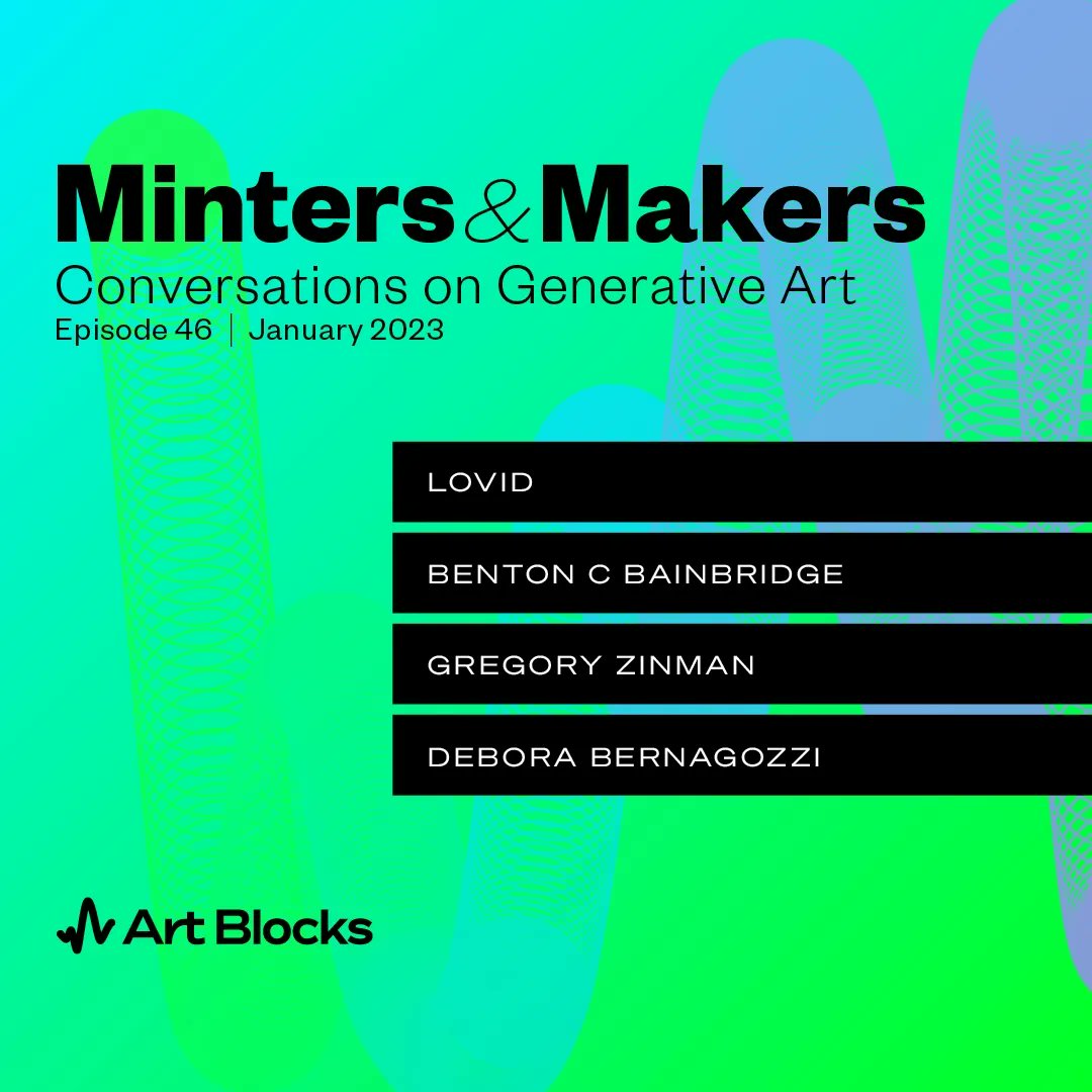 lovidlovid's tweet photo. 🎙️tune in tomorrow 1/12 1-2pm EST on @artblocks_io Twitter spaces for our conversation with #bentonbainbridge  @gregzinman @SignalCulture #deborabenragozzi 🌟📺🎥 
❤️💚💙 https://t.co/b2FkRqph6v