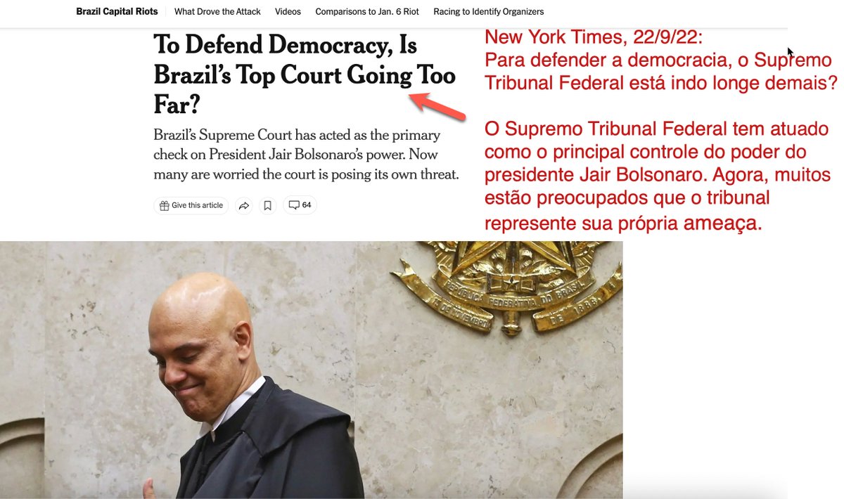 ggreenwald's tweet photo. Os poderes que de Moraes vem exercendo são inéditos numa democracia moderna.
 
Têm sido questionados no mundo, no Brasil e por especialistas jurídicos.👇
 
A história mostra que as autoridades exploram as crises para tomar poderes perigosos. É por isso que a vigilância é crucial. https://t.co/iOSUZIPHvR