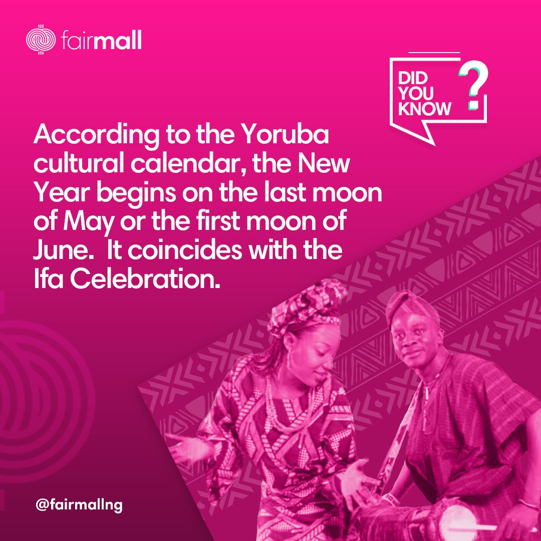 Fairmallng's tweet photo. While the new year on the Gregorian calendar is in full swing. For the Yoruba’s, this happens between May and June.

Stay tuned to our page for more African news, design and prints info. 

#fairmall #nigerianculture #africanculture #richheritage https://t.co/OEdiatnkcr