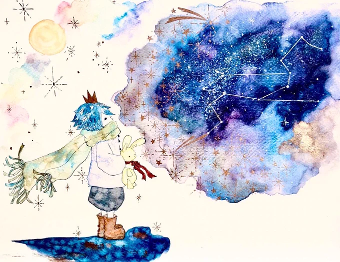 星がくれたもの展☆2023年1月24日〜31日まで玉川大学メディア.デザイン展示プロジェクト星がくれたもの展に参加させて頂きます☆10:00〜19:00までです☆原画3点出展販売しております☆お時間がある方はぜひ覗いていただけたら嬉しいです 