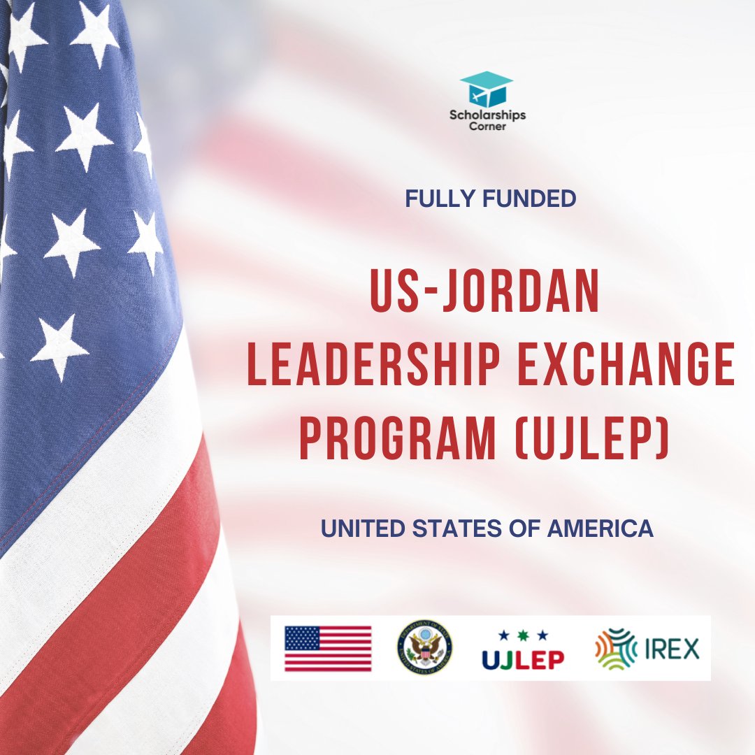 scholar_corner's tweet photo. US-Jordan Leadership Exchange Program (UJLEP) 2023 in the USA | Fully Funded

Link: https://t.co/S93znQVG9x

Deadline: February 03, 2023.

#ScholarshipsCorner #ExchangesAre #exchangeprogram #IREX #leadership #leadershiprogram #exchangeprograms #ExchangeScholarship https://t.co/NIQCSxgC9W