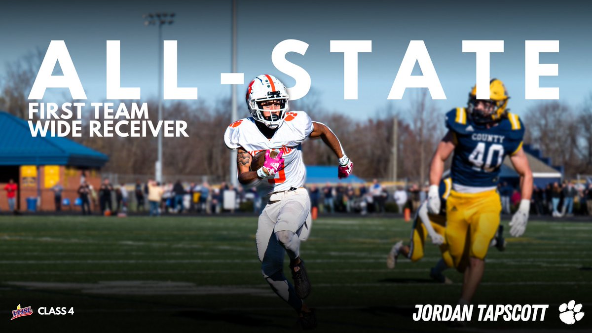 KettleRunFB's tweet photo. Congratulations to @TapscottJordan for being selected as 1st-team All-State at WR.

Jordan's 1774 receiving yards this year are the 2nd most in VHSL history.

#RollCougs https://t.co/n6z7ylAVq0