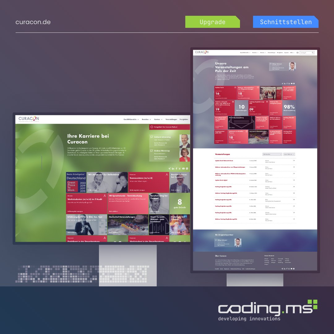 codingms's tweet image. 𝗦𝗼 𝘀𝗶𝗻𝗱 𝗘𝘃𝗲𝗻𝘁𝘀 𝗴𝘂𝘁 𝗼𝗿𝗴𝗮𝗻𝗶𝘀𝗶𝗲𝗿𝘁!
Kundenprojekt | Curacon
Vielen Dank an Curacon für das Tolle Projekt 😊
coding.ms/portfolio/deta…
#codingms #münster #curacon #egecko #kundenprojekt #innovation #digitalisierung #software #businesssoftware