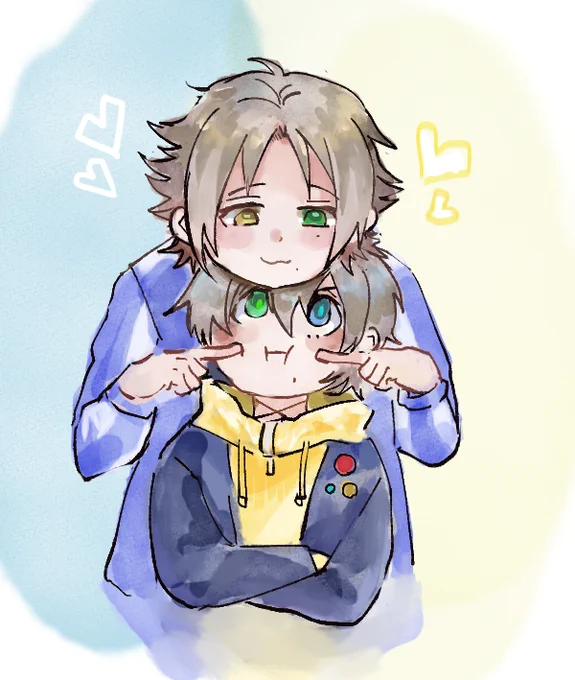 リクイラのいちゃらぶ23です～じろさぶ絵久しぶりに描いたような気がする。リクエストありがとうございました(*`∀`) 