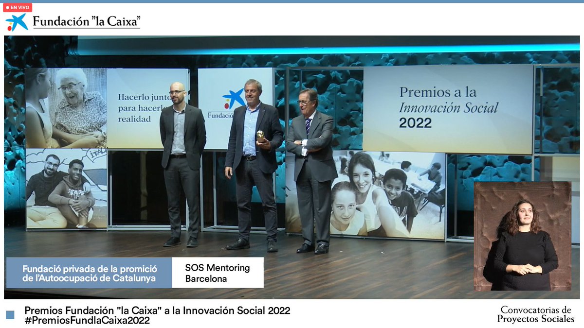GRÀCIES!🙏🏆

El programa #SOSMentoring d'Autoocupació ha estat guardonat als VII Premis @fundlacaixa a la Innovació Social!

👉Hem salvat fins a 1.049 empreses i 3.668 llocs de treball gràcies al suport de 724 mentors voluntaris!

#PremiosFundlaCaixa2022 #socelquevullser