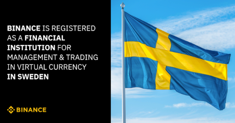 binance's tweet photo. Hej Sweden 🇸🇪

#Binance has been granted registration by the Swedish Financial Supervisory Authority.

Furthering our commitment to compliance across Europe, this registration gives residents in Sweden access to a broad range of our regulated crypto and Web3 services.
